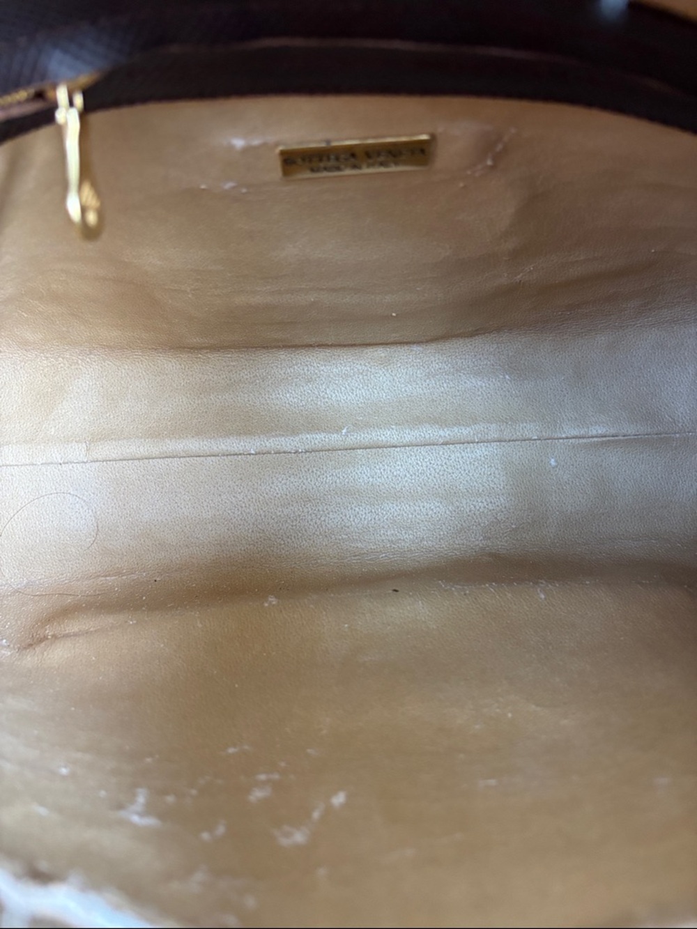 Bottega Veneta Vintage Brown Leather Shoulder Bag Minimalist Woven Detail - Picture 13 of 16